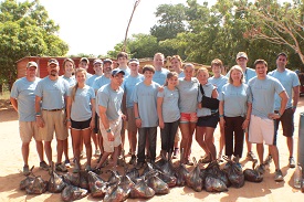 Bread of Hope volunteers on mission trip in 2013 - first week.